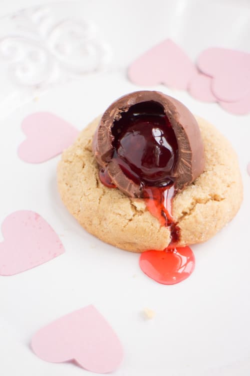 Soft & Chewy Chocolate Covered Cherry Peanut Butter Cookies for Any Party